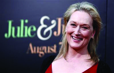 Cast member Meryl Streep arrives at the premiere of Julie and Julia in Los Angeles on Monday, July 27, 2009.