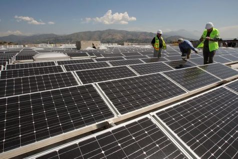 Solar Panels being installed in California as part of the new solar project that was recently approved. 