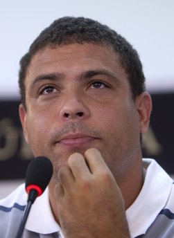 Brazils soccer star Ronaldo looks on during a press conference in Sao Paulo, Brazil, Monday, Feb. 14, 2011. Ronaldo, 34,said he is retiring from soccer because he cant stay fit anymore, ending a stellar 18-year career in which he thrived with Brazil and some of Europes top clubs. (AP Photo/Andre Penner)