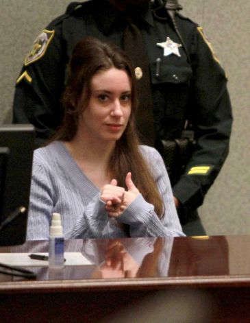 Casey Anthony in court during her trial. 