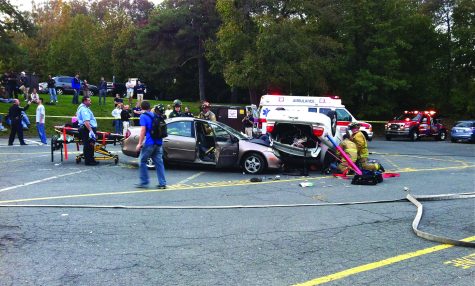 October 18, the fire science students put together a docudrama, staging a devastating car accident to demonstrate the dangers of drunk driving.
