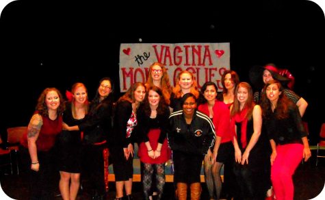 The UNH cast of the Vagina Monologues.