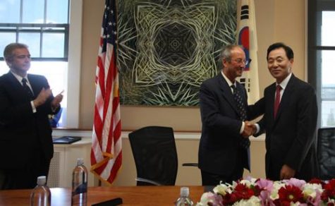 The exchange agreement was signed by President Kaplan and KNPU president and chief superintendent general Cheon-Ho Suh on the West Haven Campus on July 30, 2012. 
