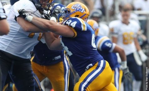 The University of New Haven defense sacked Bentley University on fourth down with 1:18 left in the fourth quarter to seal a 17-13 victory. 