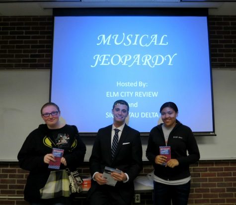 The Elm City Review and Sigma Tau Delta, the English Honors Society, put on a Musical Jeopardy event on for students.