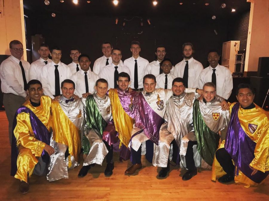 Sigma Alpha Epsilon initiates their new members. 
(Photo by The Charger Bulletin)