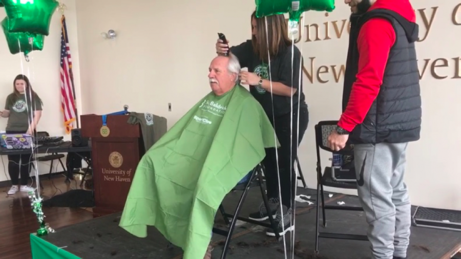 Volunteers shave it off at first “Brave the Shave” fundraiser