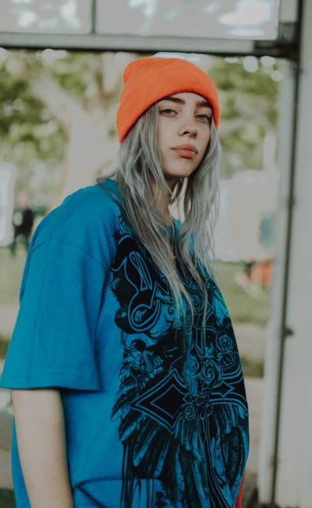 Billie Eilish after her set at Governors Ball Music Festival 2018