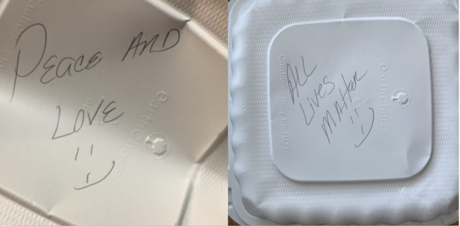 Bartels Gives Student All Lives Matter To-Go Box