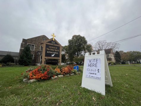 The outsde of the church of the Holy Spirit, were members of District One vote, Nov. 1, West Haven.
