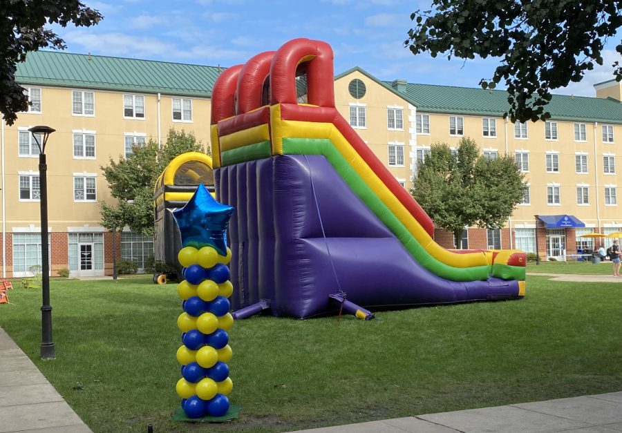 An inflatable from the Inflatable Fun Fest sits on the Bixler/Gerber quad, West Haven, Sept. 17.