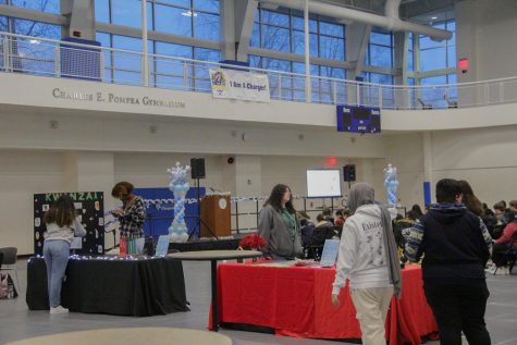 Booths at the Holiday Fest in the Beckerman Recreation Center, West Haven, Dec. 7, 2022. 