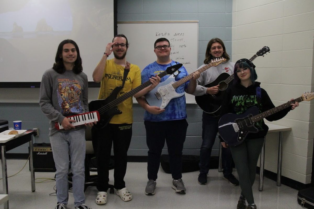Members of the Guitar Club, West Haven, Sept. 28, 2023. 
