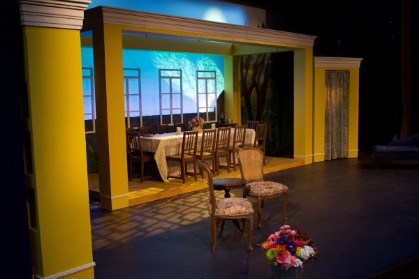 The set of The Three Sisters play in Bucknall Theater, Nov. 15, 2023.