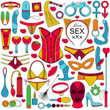 Sex toys collage.