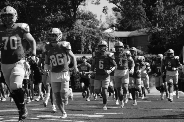 The Chargers entering DellaCamera Stadium