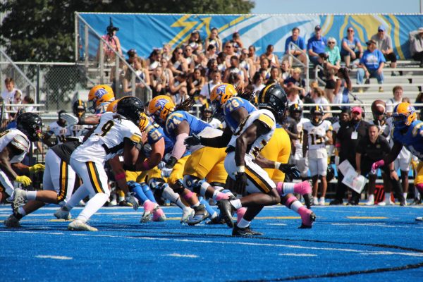 UNH Chargers against AIC Yellow Jackets