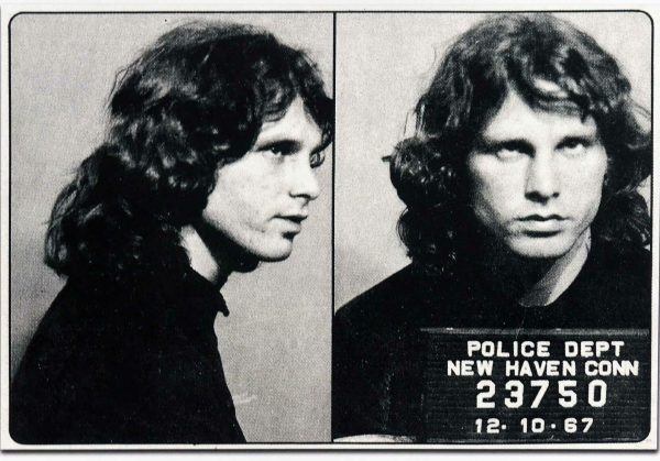 Singer Jim Morrison’s mugshot,