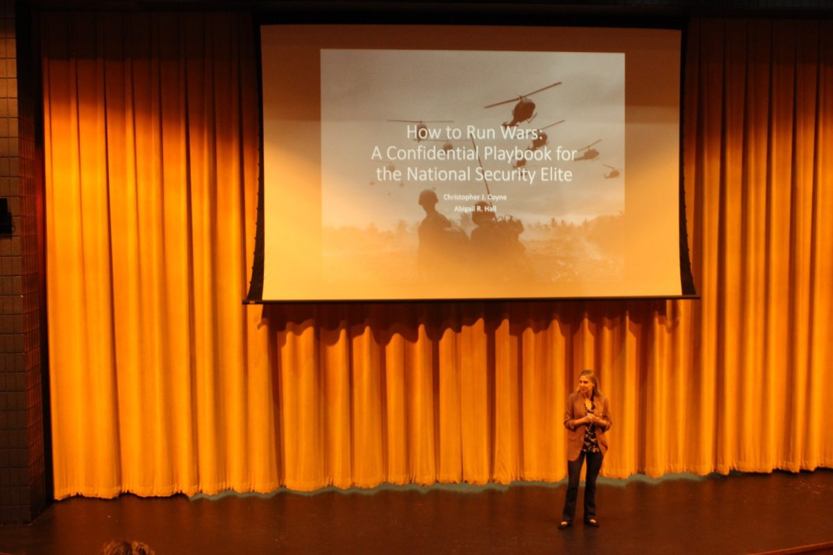 Dr. Abigail Hall Blanco presenting her perspective. 
