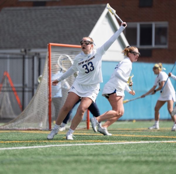 Elisa Longanecker playing defense. 
